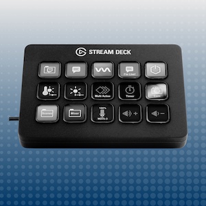 Elgato Stream Deck MK.2 Studio Controller used in William Cline's recording Studio