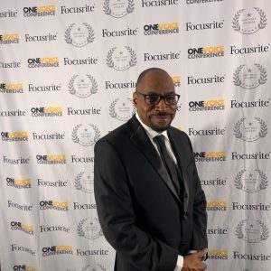 William Marshall Cline (Bill) attending the One Voice 2019 Awards ceremony as a nominee for best International Voice Over Artist